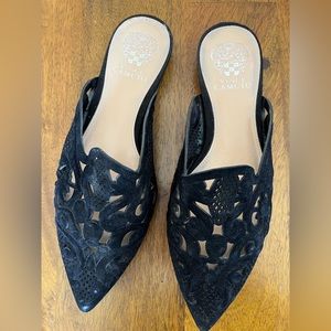 Vince Camuto Meekel Black Suede Flats 8